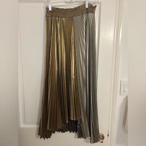 A.L.C. Gold and Silver Asymmetrical Skirt